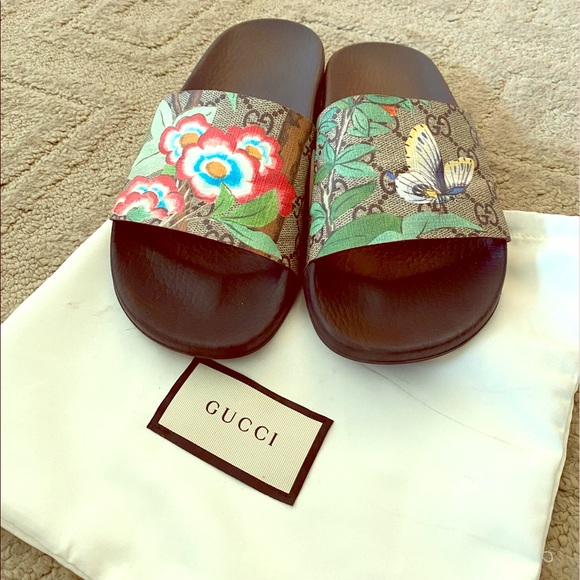 gucci tian slides womens